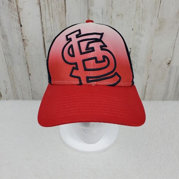 New Era St. Louis Cardinals Velcro Baseball Cap Red Blue OSFA - Picture 1 of 8